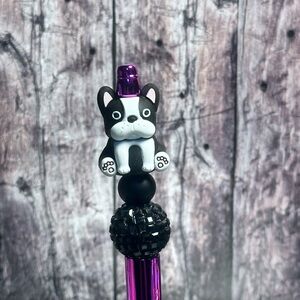 Black and White Dog Pen with Pink Accents
